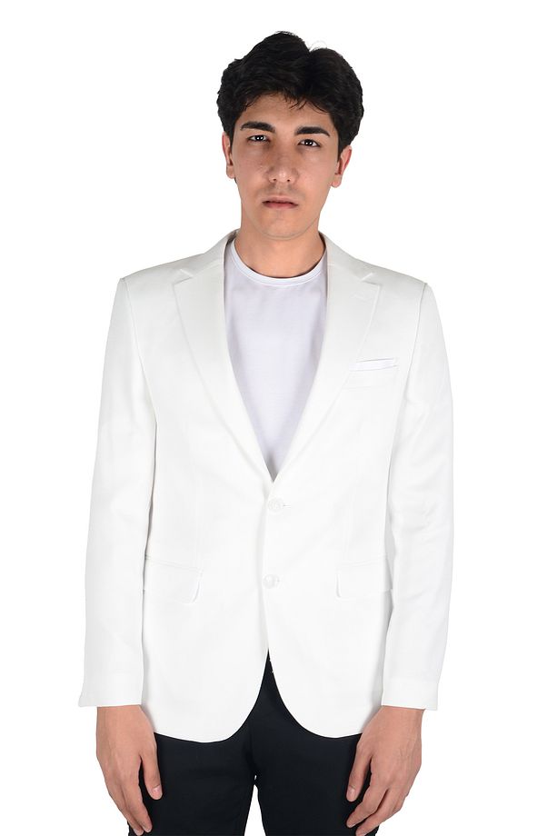 Cengiz Inler Armür Desen Slim Fit Erkek Ceket - 4