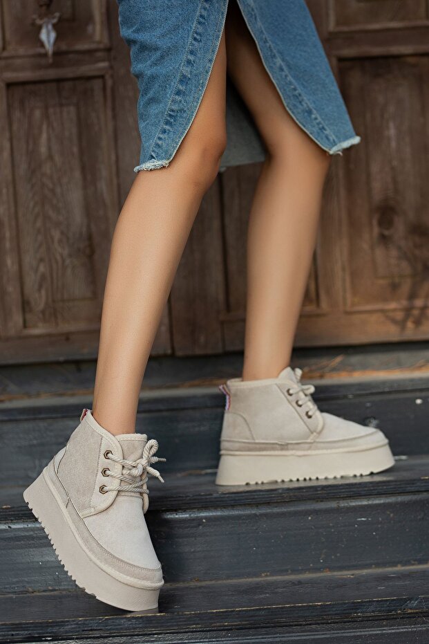 HJ-H61  Yüksek Tabanlı halat İp Detaylı Yüksek Tabanlı Bot - 1