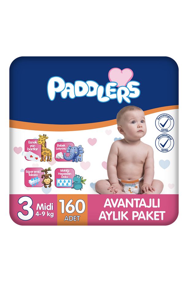 Bebek Bezi 3 Numara Midi 160 Adet (4-9 Kg) Aylık Paket - 1