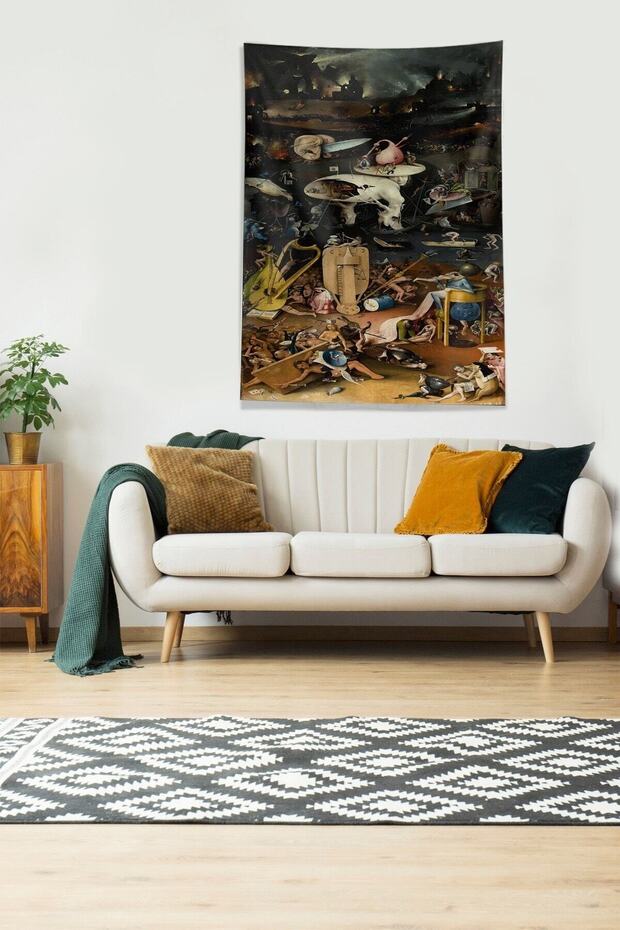Multicolor Art of the War Stain Resistant Velvet Fabric Wall Cloth Wall Carpet Tapestry