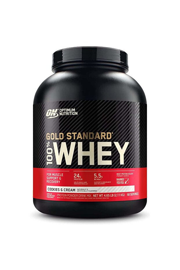 Gold Standard 100% Whey Protein, Cookies and Cream, 4.6 LB