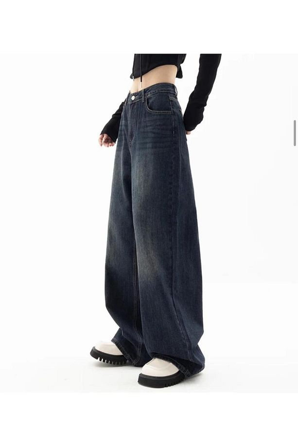 Y2k Retro Unisex Kot Pantolon/stars Jean Pantolon - 3