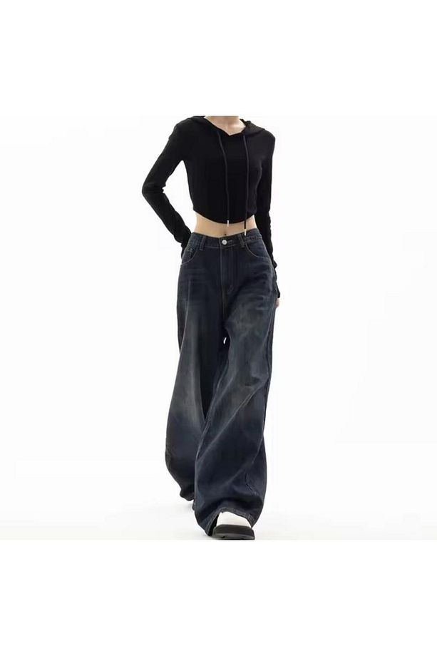 Y2k Retro Unisex Kot Pantolon/stars Jean Pantolon - 1