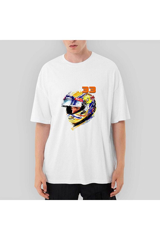 F1 Max Verstappen oversized Λευκό μπλουζάκι L - 1