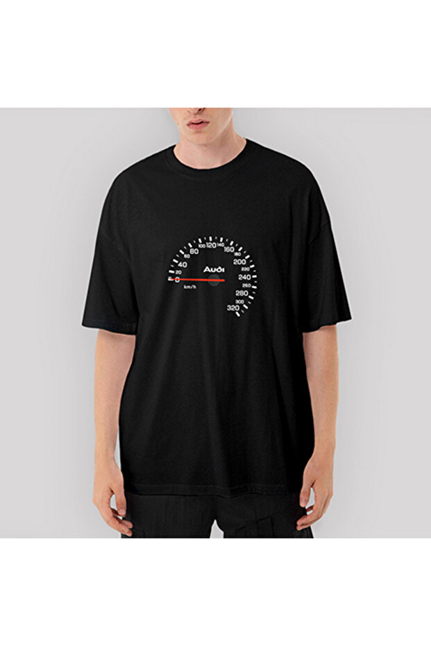 Audi Speedmeter Oversize Black T-Shirt