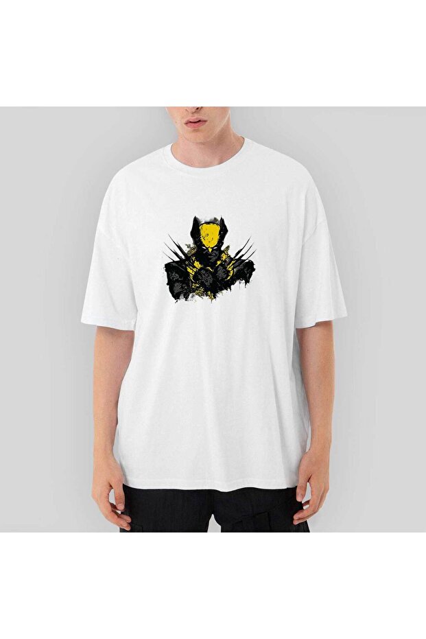 Λευκό μπλουζάκι Wolverine Splash oversized - 1