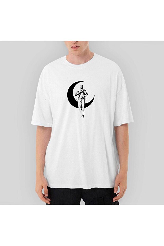 Moon Knight Sketch Oversize White T-Shirt XL