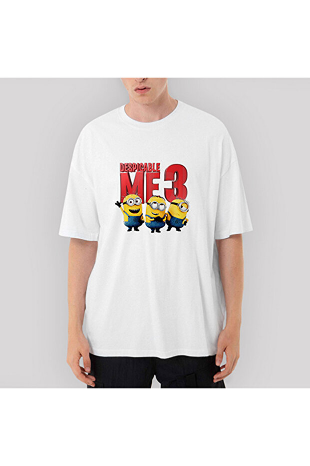 Despicable Me Minions Group Oversize White T-Shirt