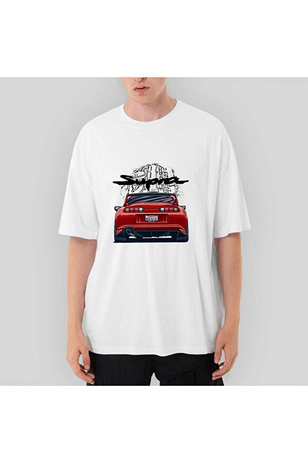 Toyota Supra 2jz Oversize White T-Shirt S