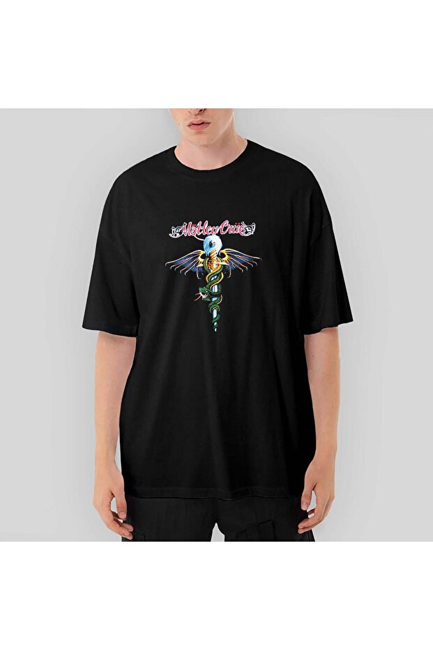Mötley Crüe Dr. Feelgood Oversize Black T-Shirt