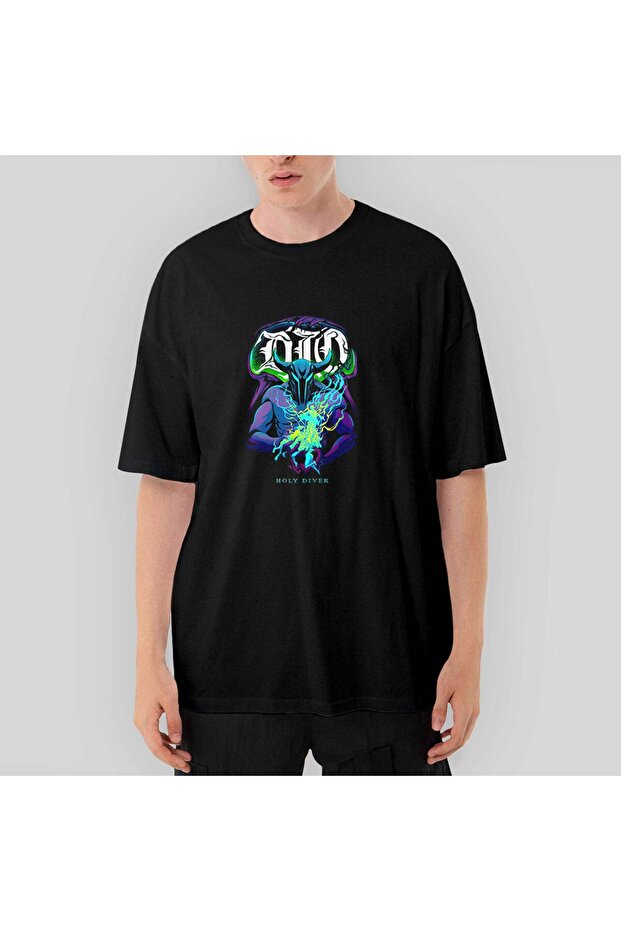 Dio Holy Diver Oversize Black T-Shirt L