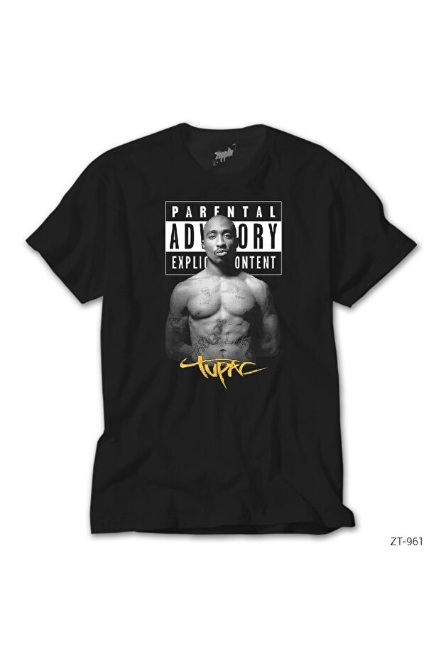 Tupac Parental Advisory Black T-Shirt