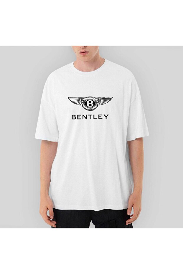 Bentley Logo Oversize White T-Shirt