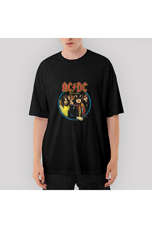 AC DC Highway to Hell Oversize Black T-Shirt XL
