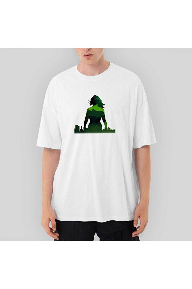 She Hulk City Oversize White T-Shirt M