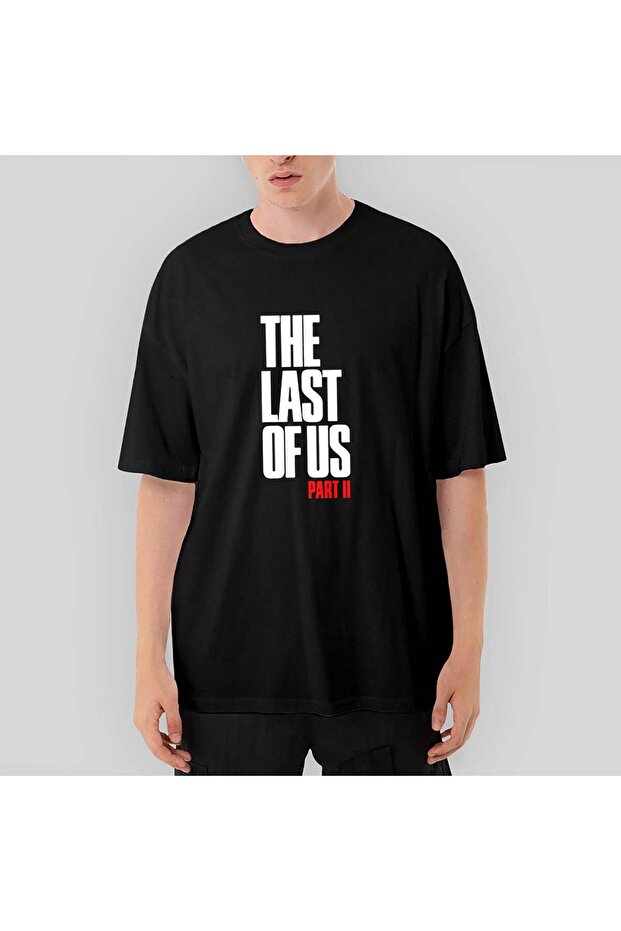 The Last Of Us Part 2 Text Oversize Black T-Shirt