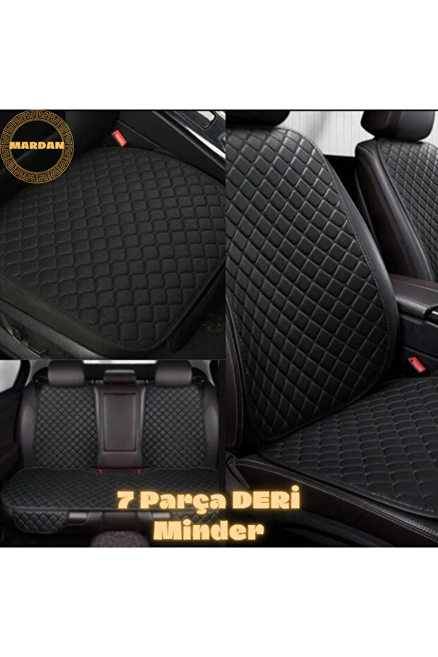 طقم وسائد جلدية من 7 قطع متوافقة مع MITSUBISHI SPACE STAR HATCBACK 2013-2018
