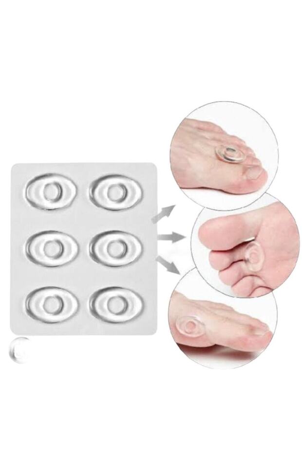 6-Piece Perforated Silicone Pad - Foot Callus Protector and Anti-Pain