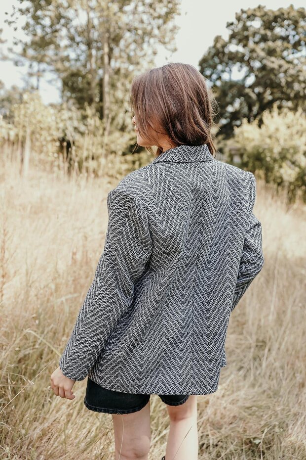 Jakarlı Blazer Ceket - 6