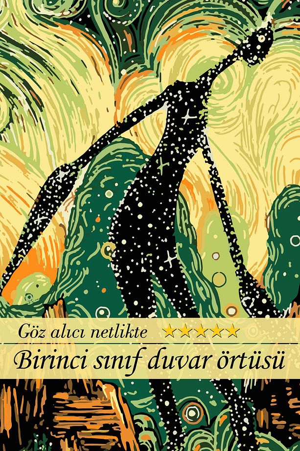 Bilinmeyen Dünyaların Keşfi: Dev Dünya Dışı Varlıkların İzinde Kumaş Duvar Örtüsü Duvar Halısı - 4