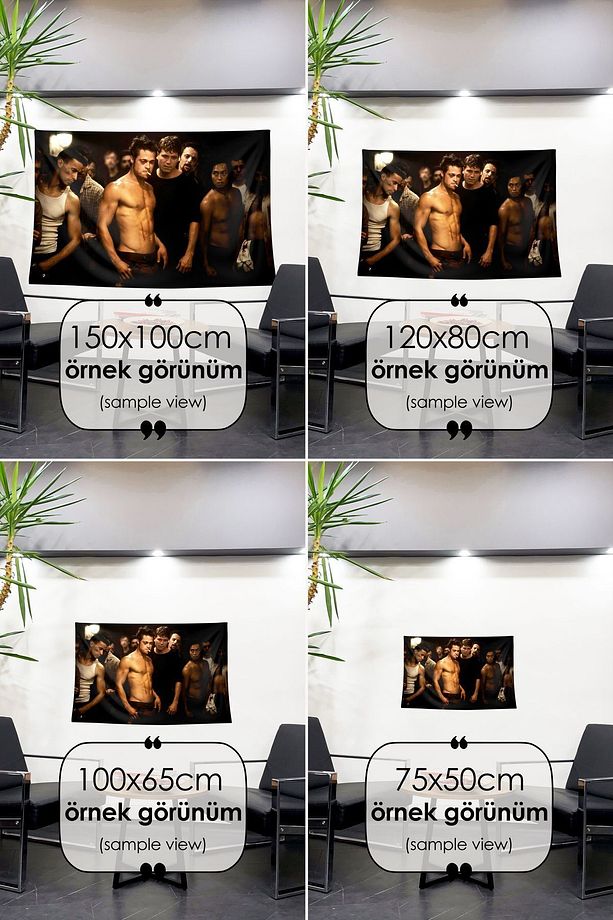 Fight Club Tyler Durden Birinci Kalite Kumaş Duvar Örtüsü Duvar Halısı Tapestry - 4