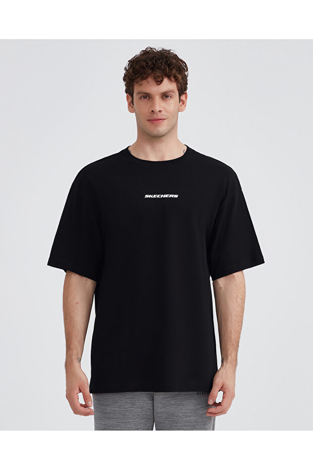 M Graphic Tee Oversize T-shirt Men's Black Tshirt S232404-001