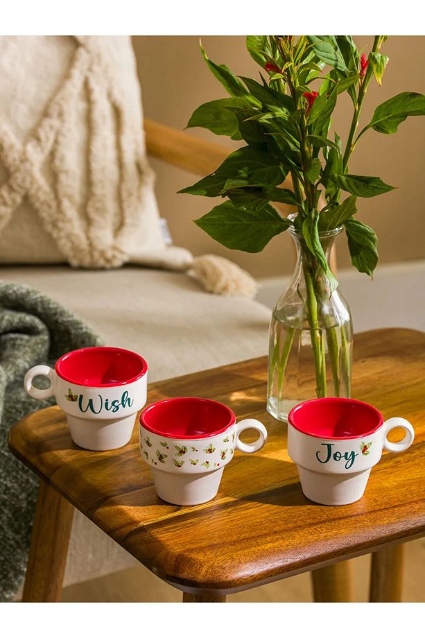 Lcw Home Karışık Baskılı Baskılı Seramik Kahve Fincan 3'lü 90 ml - 2