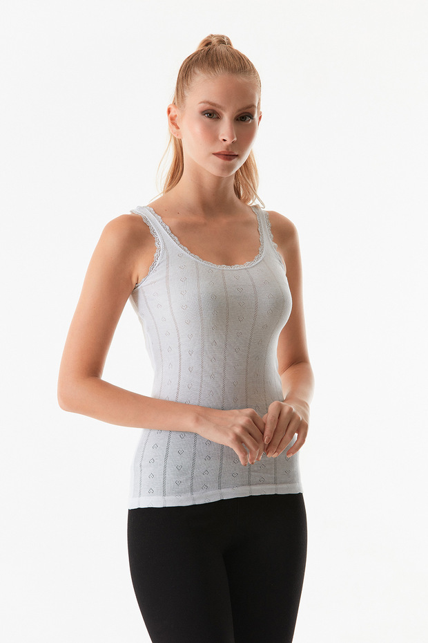 Dantelli Askılı Atlet - 5