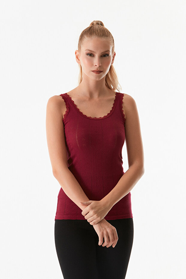 Dantelli Askılı Atlet - 5