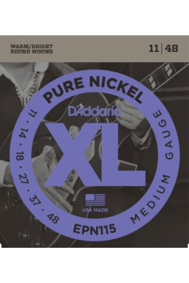 Epn115 Electric Guitar String Set, Xl, Pure Nickel, Blues/Jaz Set Elec Gtr Nickel Blues/Jazz :D