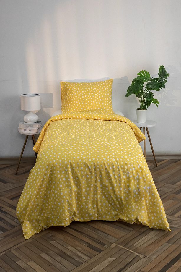 Mimosa Pamuklu Ranforce Tek Kişilik Nevresim Seti - Sarı - 3
