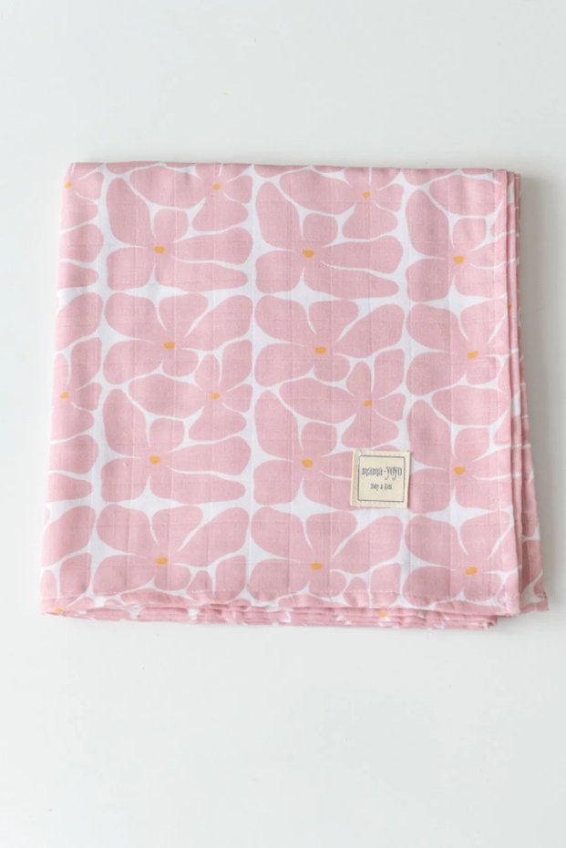 Multi-Purpose Organic Muslin Blanket - 120X120Cm Floral Floral
