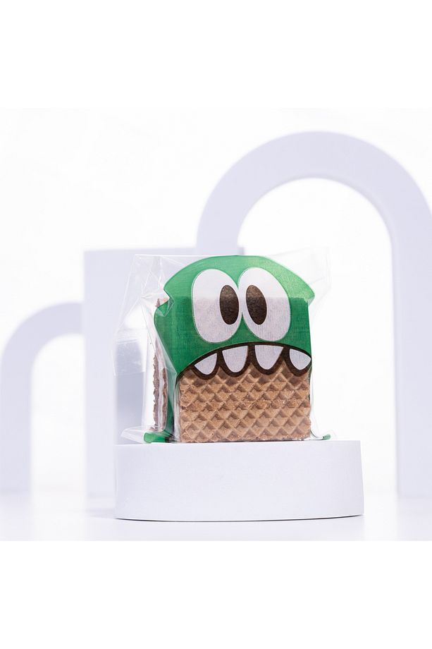 Karışık canavar desenli bantlı cake pops ve kurabiye poşeti, 10x15 cm, 5 adet - 5