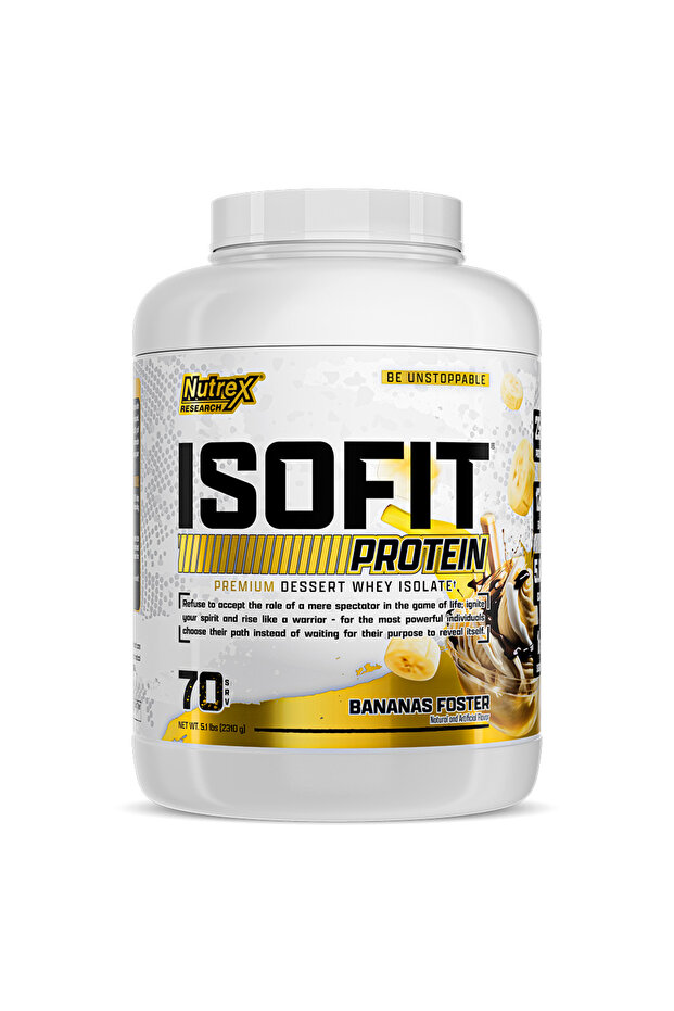 Isofit Whey Protein Isolate, Banana Foster, 5 lb