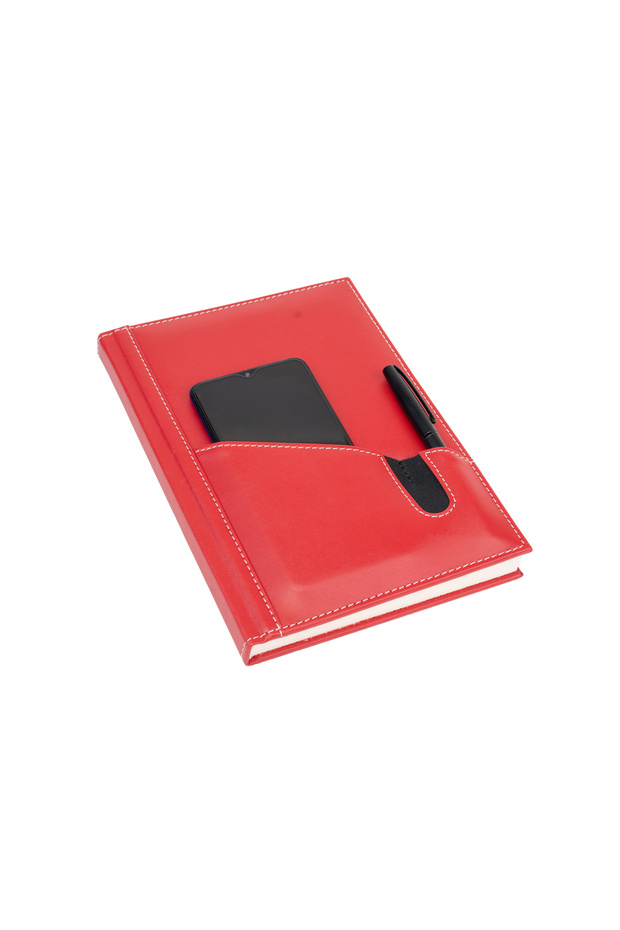 2026 New Year Daily Agenda Journal Dated Lined with Phone Case 168 Sheets Vegan 17X24 cm