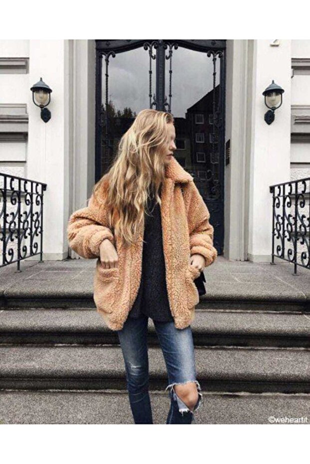 Plush Oversize Zippered Coat