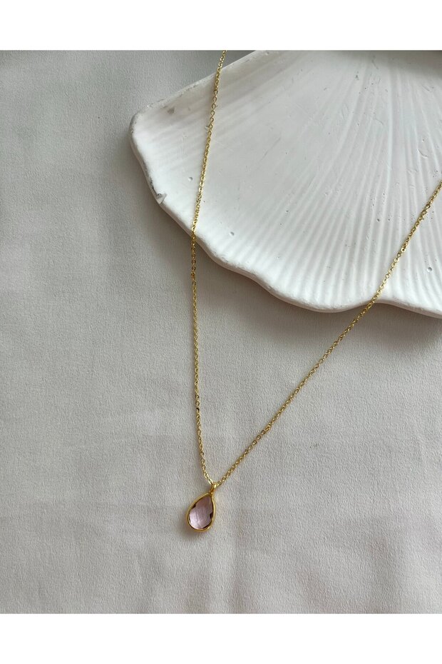 Damla Taş Detaylı Kolye - 1