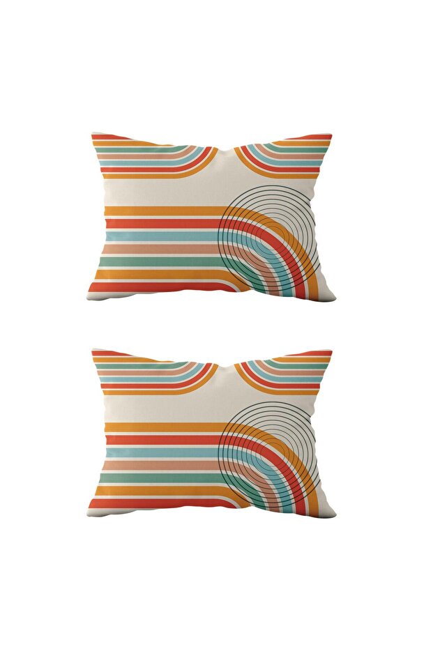 2 قطعة DS73 - مجموعة غطاء وسادة مستطيلة مزدوجة الجوانب - 1