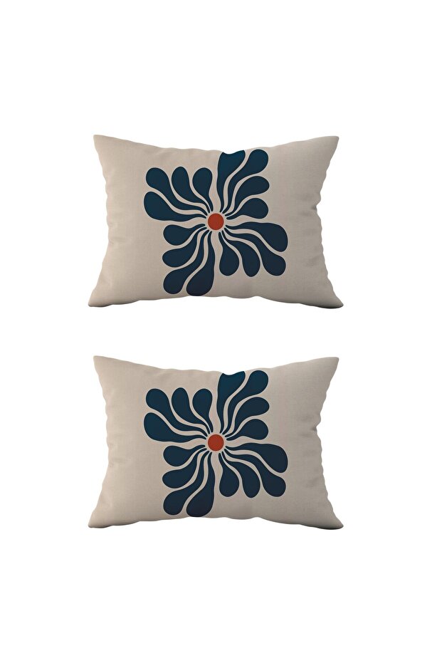 2-Piece Ds115 - Double-Sided Rectangular Throw Pillow Cover - 1