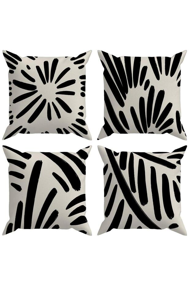 Abstract 4-Piece Throw Pillow Case DS7 - 1