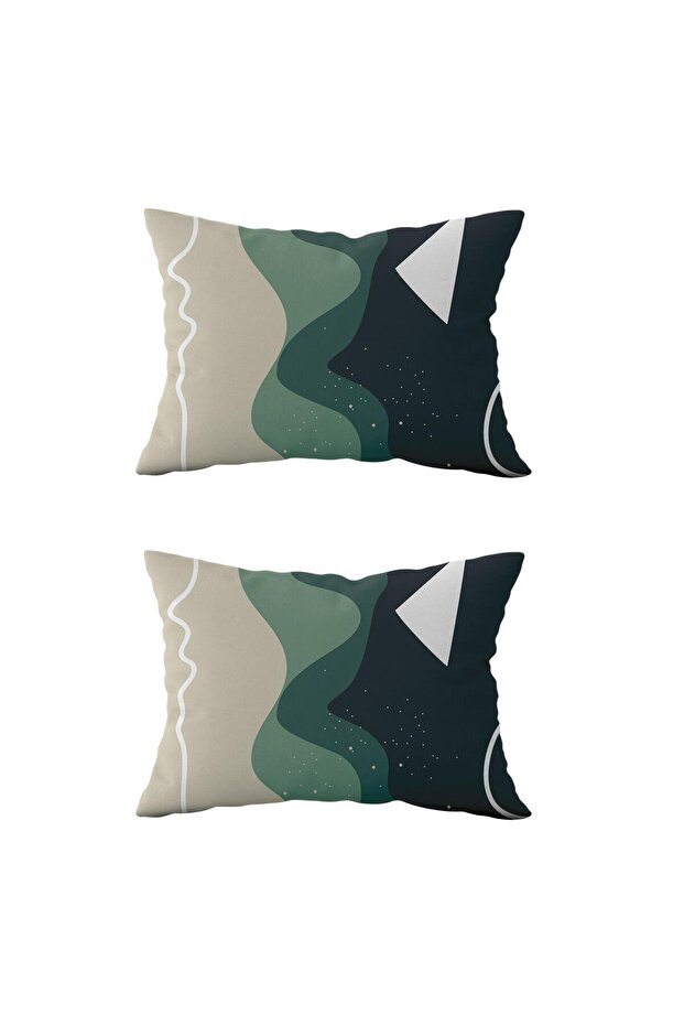 Double Sided Rectangular Throw Pillow Cover 2-Piece DS64 - 1