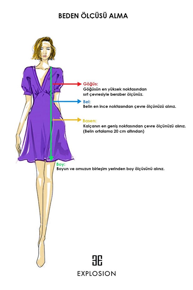 Desenli Saten Elbise - 4