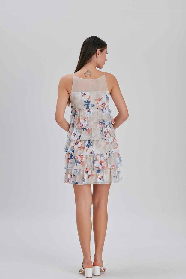 Çiçek Desenli Elbise - 4