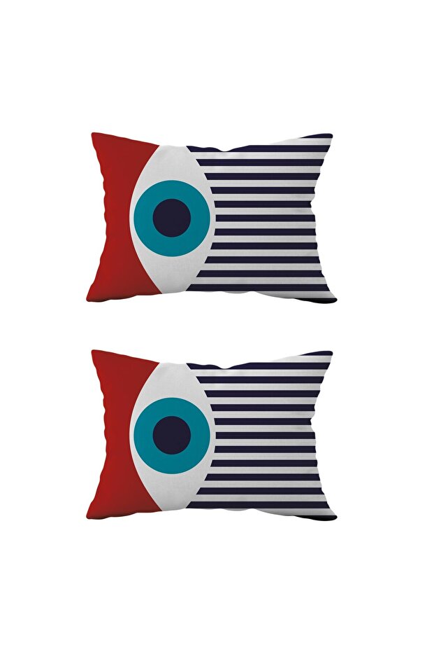 غطاء وسادة مستطيل مزدوج الجوانب مكون من قطعتين DS43 - 1