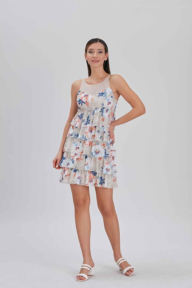 Çiçek Desenli Elbise - 6