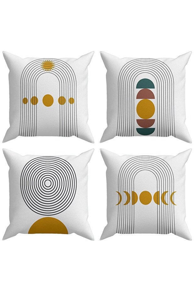 مجردة 4 قطعة رمي وسادة القضية DS55 - 1