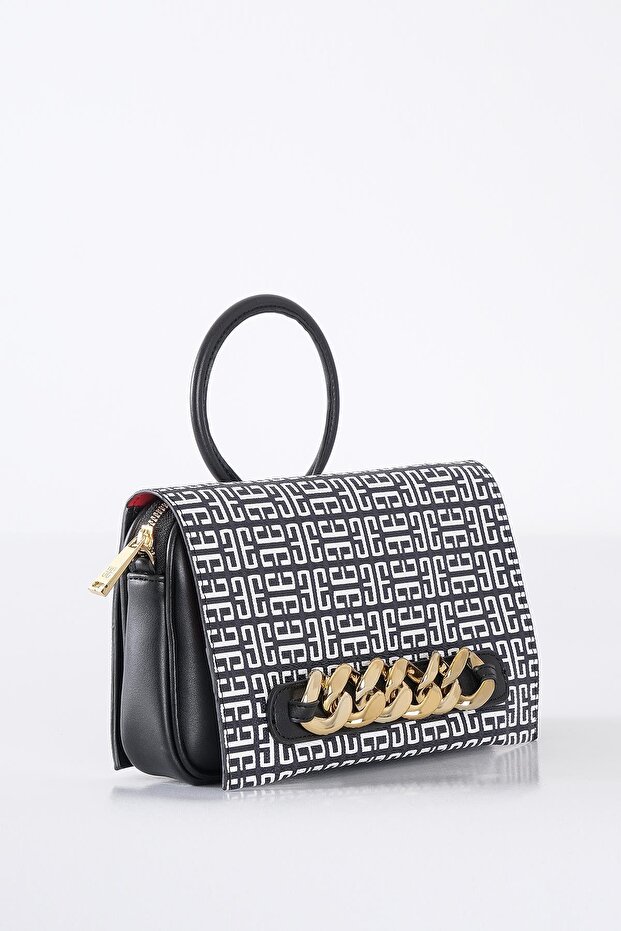 Monogram Desenli Omuz Çantası - 2