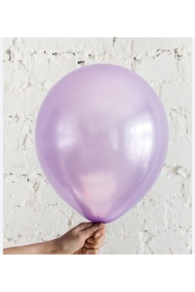 10 Pieces Lila (Purple) Color Metallic Shiny Balloons 12 Inches Helium Gas Compatible