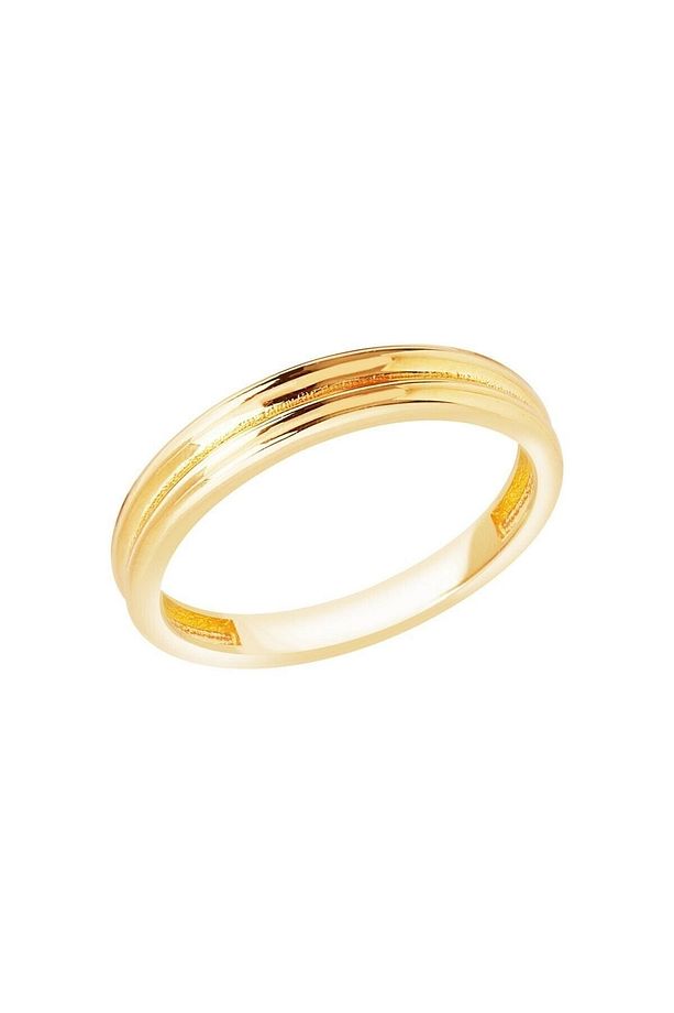 14 Ayar Sarı Altın Trend Minimal Yüzük - 1