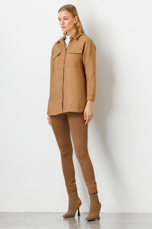 Modailgi Oversize Kapitone Tunik Camel - 4